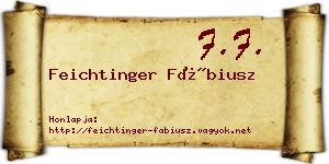 Feichtinger Fábiusz névjegykártya